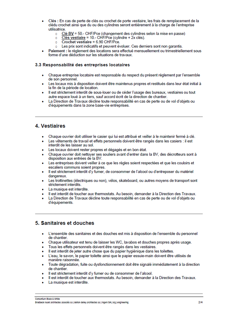 Réglement Base vie RBW - pt 2