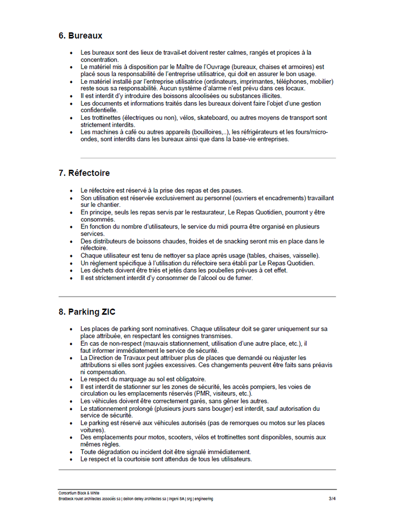 Réglement Base vie RBW - pt 3